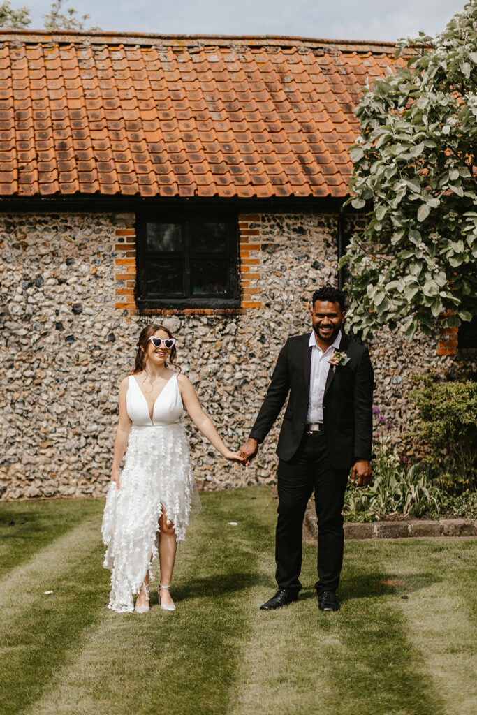 Couples portraits at Granary Estates which is a wedding venue in Suffolk
