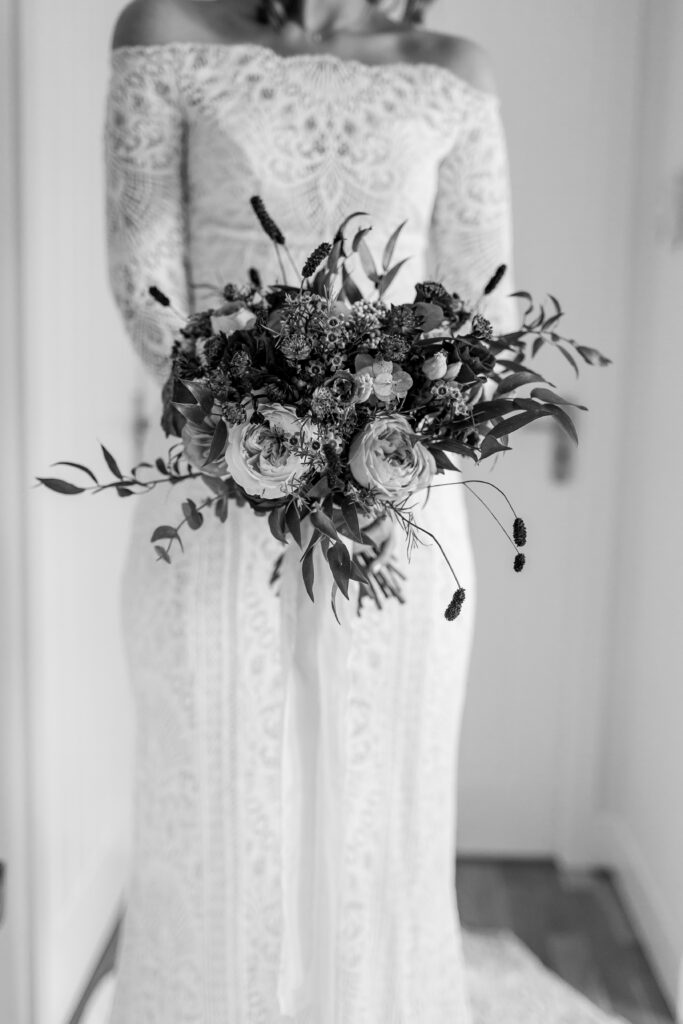 Bridal portraits and bouquet at a wedding venue in Suffolk