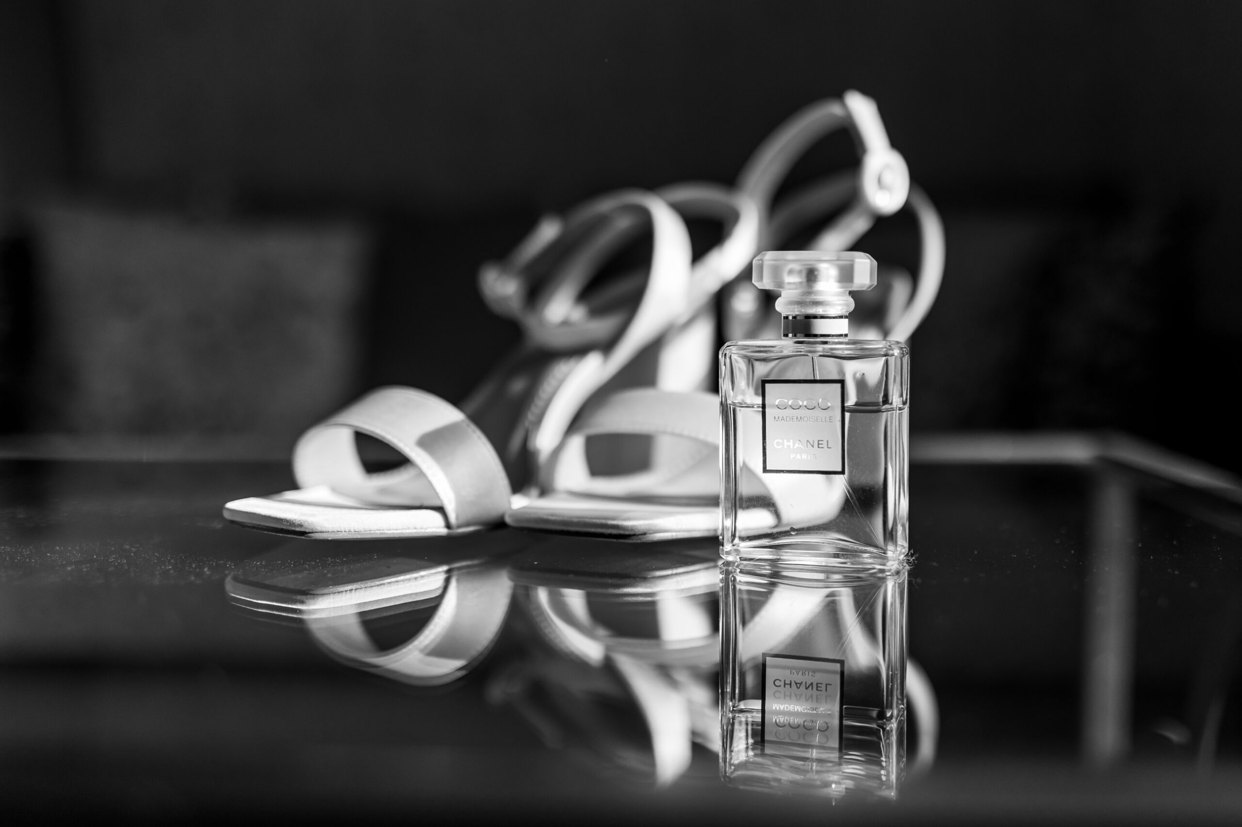 bridal morning shoes perfume