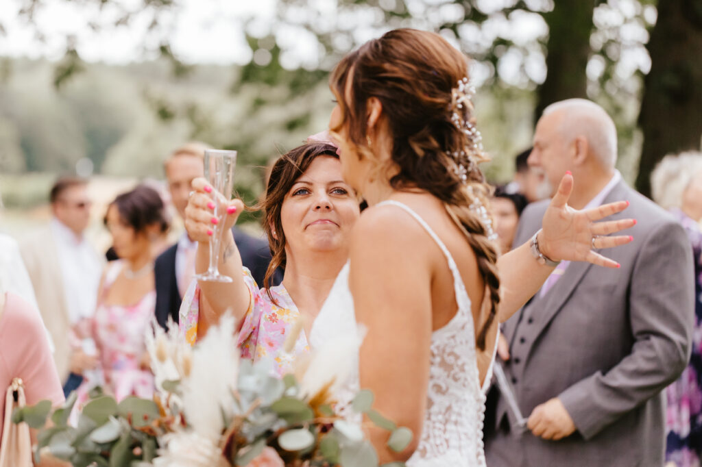 Candid guests shots for their wedding photo album during reception